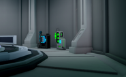 An Armor and Health Pack Machine located inside the Military Base teleporter room.