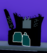 A destroyed Armor Pack Machine