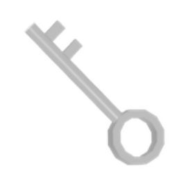 Transparent silver key