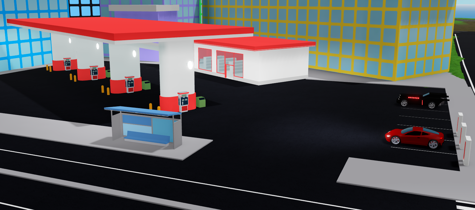 City Gas Station Mad City Roblox Wiki Fandom - roblox gas station