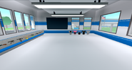 (Pre-revamp) Police Base interior, including the bounty board, weapons rack and police uniforms