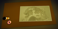 The map of Easter Isle on a table