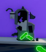 A destroyed Health Pack Machine