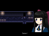 Aya talking to her father during the Opening Cutscene.