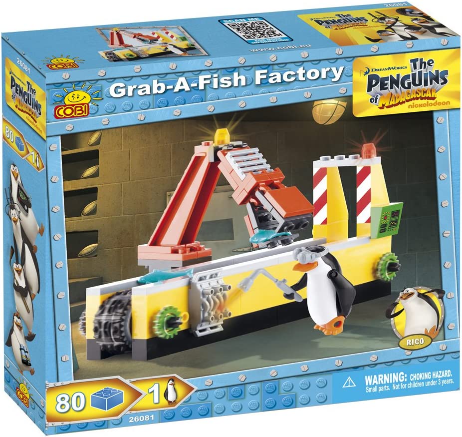 The Penguins of Madagascar Grab A Fish Factory Cobi 26081 Madagascar Merchandise Wiki Fandom