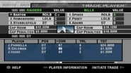 A trade being made in Madden NFL 2004