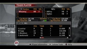 A trade being initiated between the Oakland Raiders and Buffalo Bills in Madden NFL 2005.