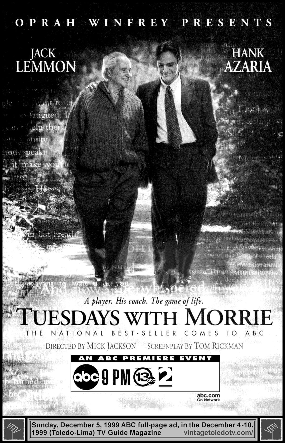 Tuesdays with Morrie, Made For TV Movie Wiki
