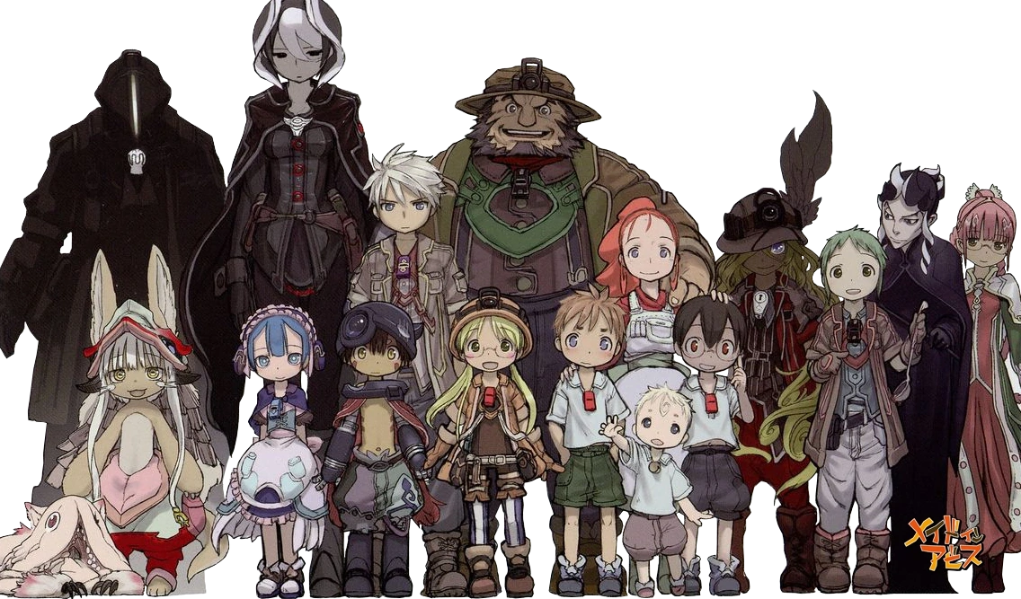 Персонажи бездны. Созданный в бездне аниме персонажи. Made in Abyss рост персонажей. Made in Abyss персонажи. Made in Abyss аниме персонажа.