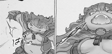 Nishagora grabbing relic Manga.png (2,46 МБ) Нишагора отбивает реликвию, кинутую Тэпастэй
