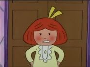 Madeline's angrier expression when angrily defending her cousin André from Chloe and the other girls