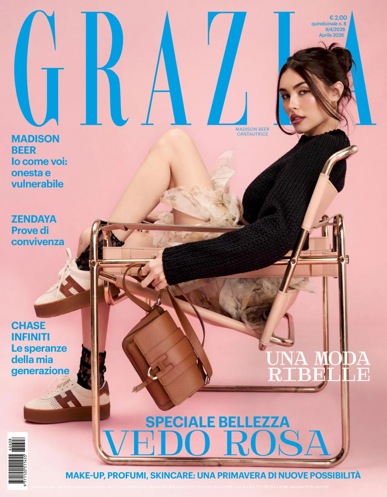 女性情報誌 GRAZIA Italia 9 April 2026 Madison Beer Grazia Italia | Madison Beer Wiki | Fandom