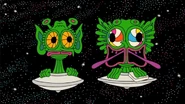 Two aliens in Spacenook.