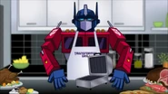 Optimus Prime promoting the Transformin' Grill in Transformin' Grill.