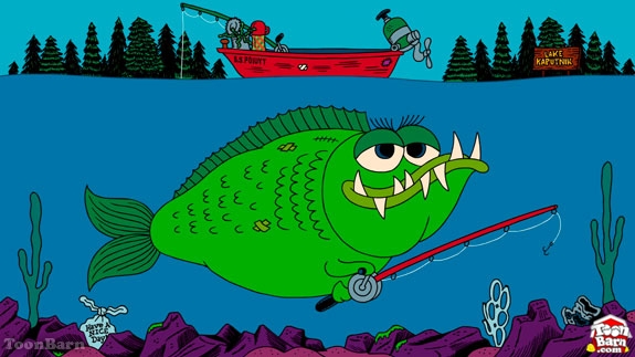 Big Fish that eats fisherman, Mad Cartoon Network Wiki
