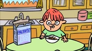 MAD S2017.png (1.72 MB) A kid, Justin, eating a bowl of Final Brantasy cereal in a kitchen.
