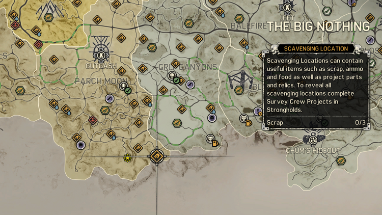 Location on the map of the vehicle. Location on the map of the vehicle.
