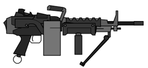 The Mag-sized M-249 from Madness Combat 10