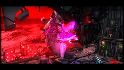 Gestalt being pushed back by the Divergence Engine in The Rush.