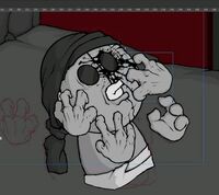 WIP of Sanford screaming during the Auditor's anchoring process,