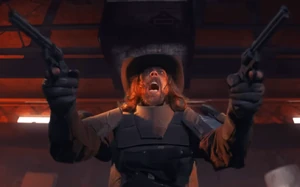 Sheriff's appearance in the Madness: Project Nexus Cinematic Trailer