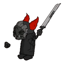 A Tricky skeleton with a mask