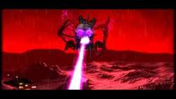 Apothic Gestalt firing his Divergence Beam from his mouth.