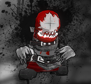 Without a belt on the face