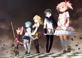 Visual of the five main Magical Girls