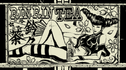 RinRin advertising a brand of tea.