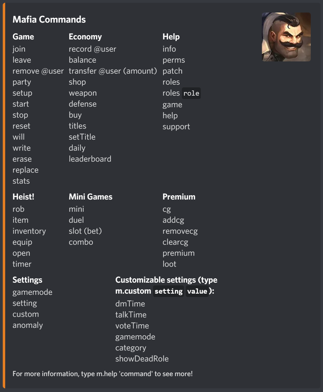 Commands | MafiaBot Wiki | Fandom