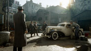 Ralph's garage in prerelease screenshot