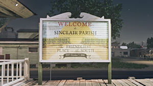 Sinclair Parish Welcome Sign