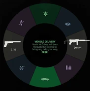 Vehicle Delivery in the wheel menu