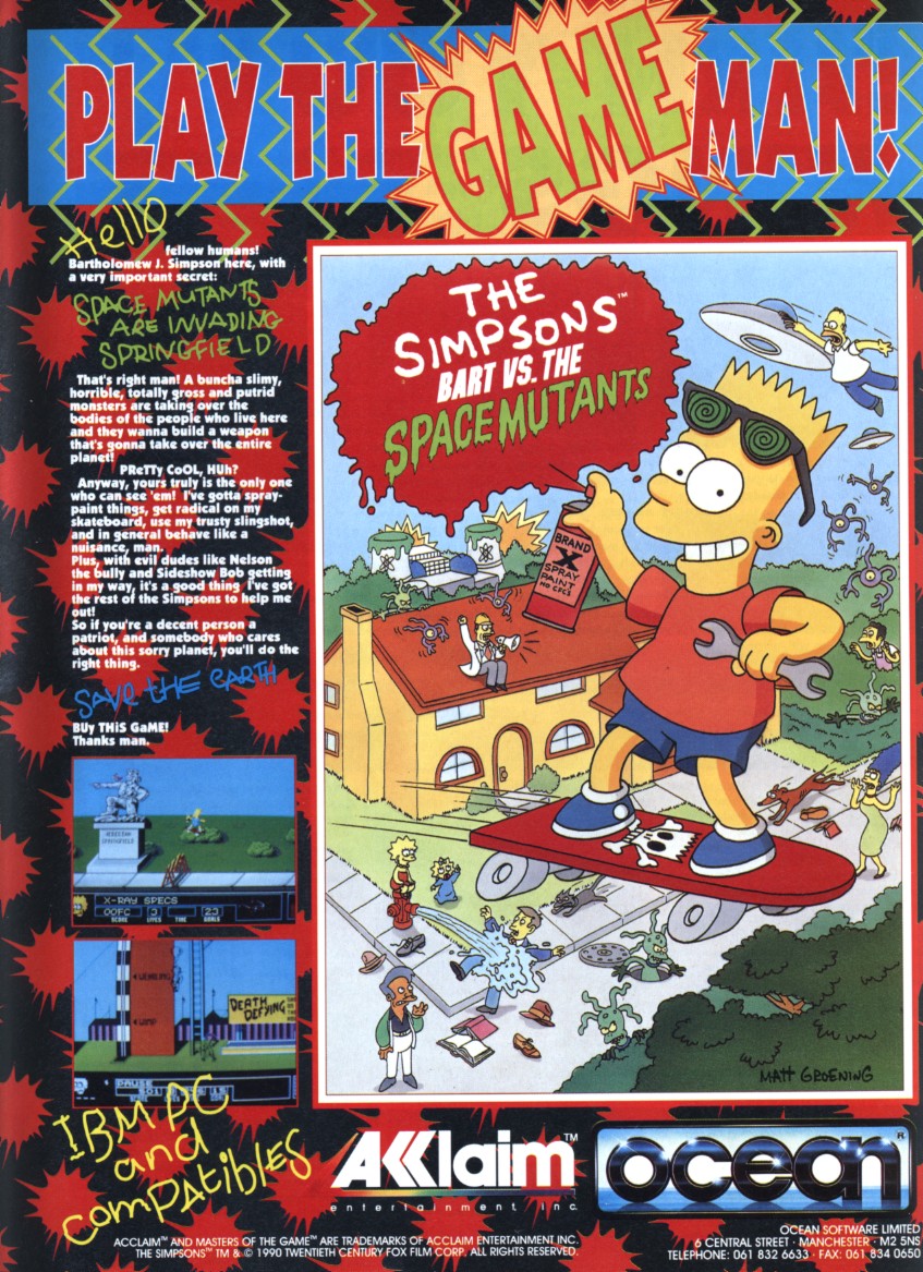 Simpsons, The: Bart vs. the Space Mutants, Magazines from the Past Wiki