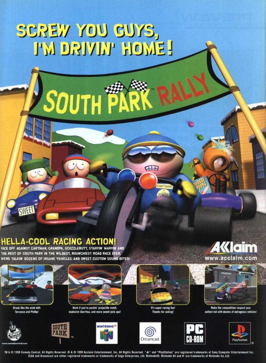 south park rally ps1