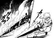 Alibaba with Amon's Sword infused with Magoi