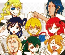 Alibaba and his Household members colored