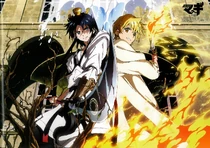 Alibaba and Hakuryuu on a Promotional Poster