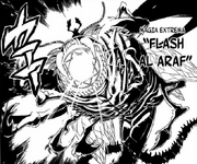 Apollonius usa magia extrema con el equipo Djinn negro