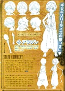 Aladdin Anime design in a magazine