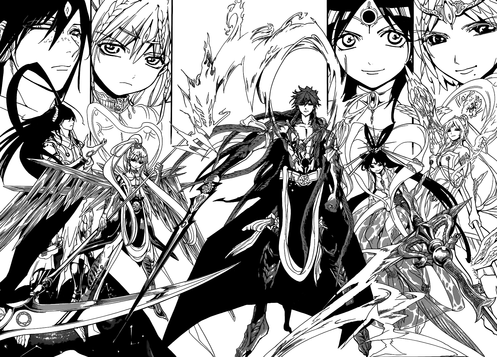 Anime: Magi: The Kingdom of Magic Koumei Ren uses his Djinn Equip to t