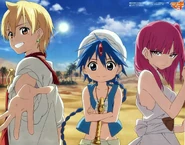 Magiscan.png (937 KB) Alibaba, Aladdin and Morgiana in the anime.