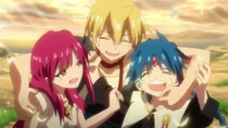Alibaba, Morgiana and Aladdin in Episode 50