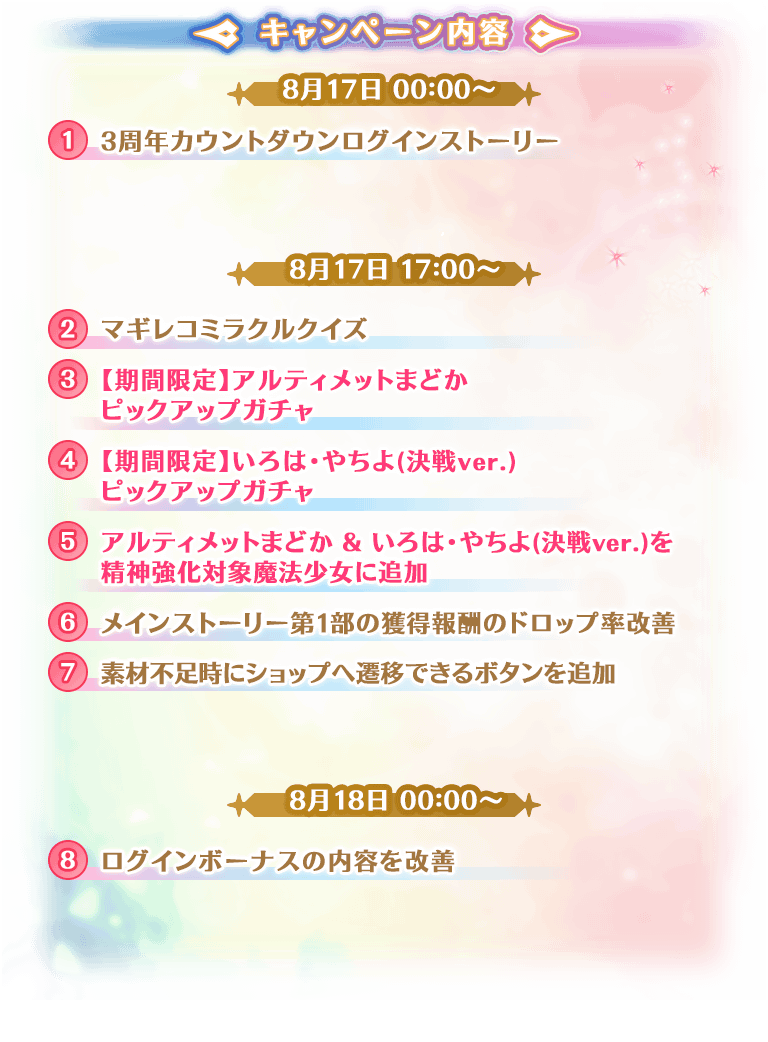 3rd Anniversary Campaign Magia Record English Wiki Fandom