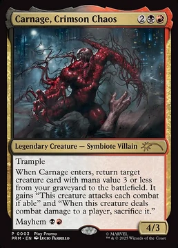 Carnage, Crimson Chaos (Promo) | Magic: The Gathering Marvel's Spider-Man  Wiki | Fandom