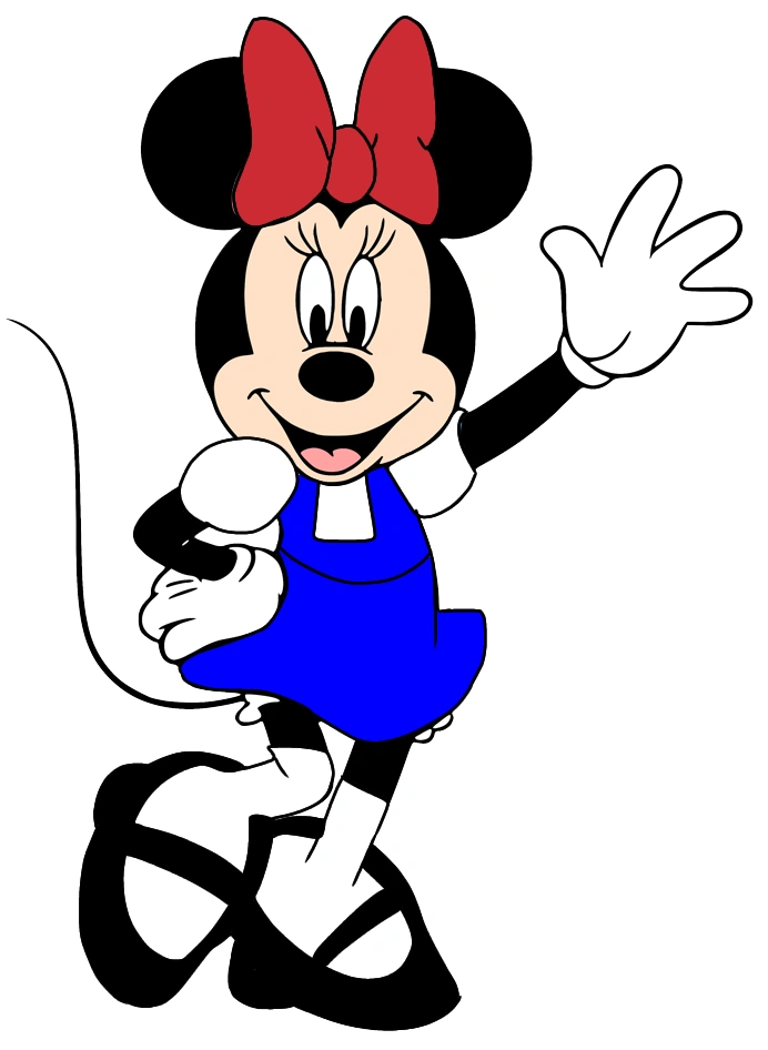 Minnie Mouse and her friends, except Olivia, in their Olivia Flaversham