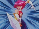 Cutie Honey using her sword