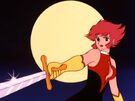 Cutie Honey using her sword