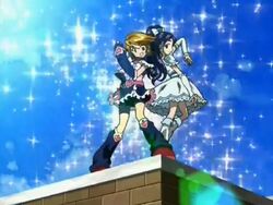 Futari wa Pretty Cure Cure Black and White in the Opening